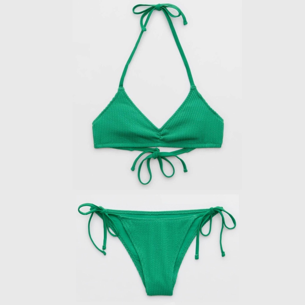 Aerie Green Bikini Set Size L - NWT